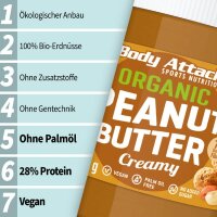 Body Attack Organic Peanut Butter (1000g)