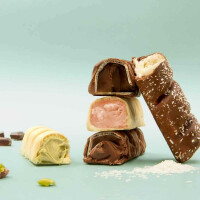 WaNa Protein-Riegel Waffand Cream BOX  | 12x43g Weisse Schokolade mit Pistazien-Creme-Füllung