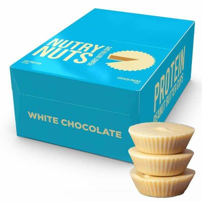 Nutry Nuts Peanut Butter Cups | BOX 12 Stück Weisse Schokolade
