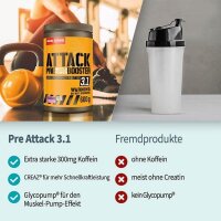 Body Attack PRE ATTACK 3.1 - Pre-Workout Booster 600g