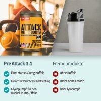 Body Attack PRE ATTACK 3.1 - Pre-Workout Booster 600g Cassis Flavour