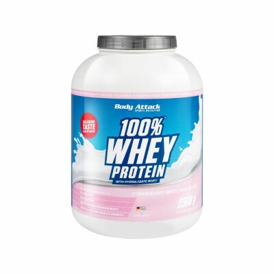 Body Attack 100% Whey Protein 2300g Strawberry White Chocolate