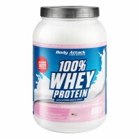 Body Attack 100% Whey Protein - 900g Strawberry White...