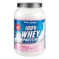 Body Attack 100% Whey Protein 900g Strawberry White...