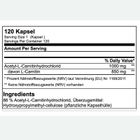 GN Laboratories - Acetyl L-Carnitin - 120 Kapseln