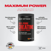 Body Attack 100% Pure Creatine Powder 500g