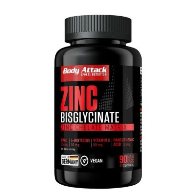Body Attack Zinc Bisglycinate 90 Caps