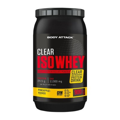 Body Attack Clear Iso Whey 900g Pineapple-Mango