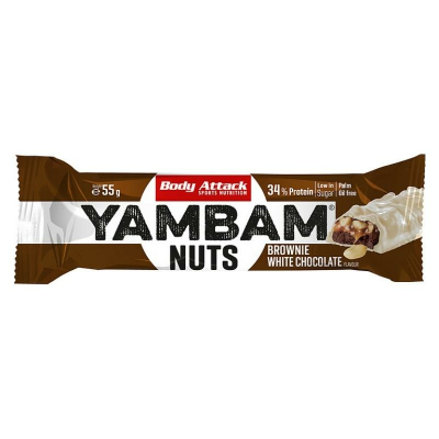 Body Attack YamBam Proteinbar Nuts Brownie White Chocolate (MHD 16/03/24)