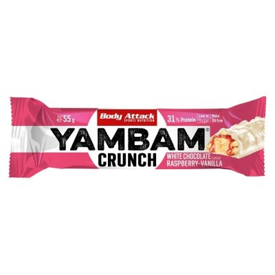 Body Attack YamBam Proteinbar Crunch White Chocolate Raspberry Vanilla