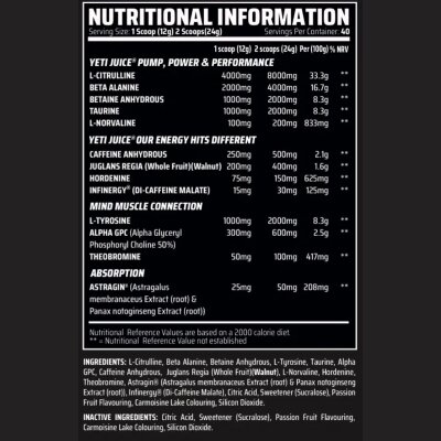 Gorillalpha Yeti Juice Pre-Workout Booster günstig kaufen