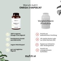 Nutri Plus Omega 3 Vegan - mit EPA & DHA 60 Kapseln