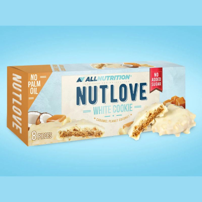 All Nutrition Nutlove Cookies White Cookie Caramel Peanut Coconut