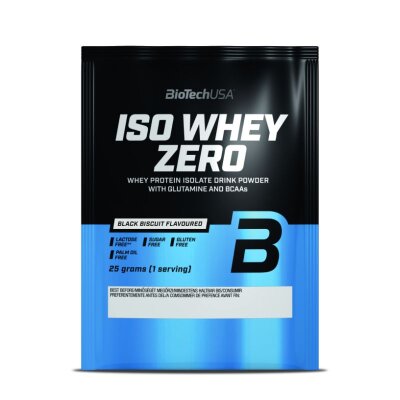 BiotechUSA Iso Whey Zero Probe, 25g Beutel Black Biscuit