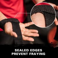 Padded Cotton Lifting Straps (Black)