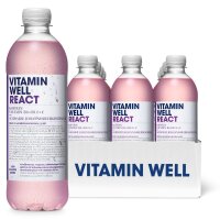 VITAMIN WELL REACT Schwarze Johannisbeere 500ml Tray...