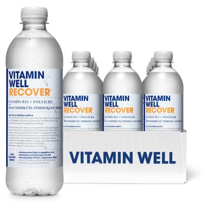 VITAMIN WELL RECOVER Holunderblüte-/Pfirsich 500ml 12x500ml