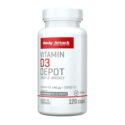 Body Attack Vitamin D3 Depot (120 Caps)