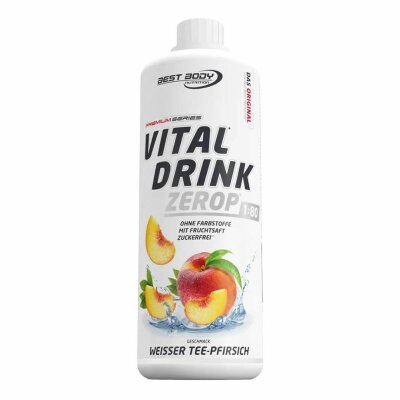 Best Body Vital Drink Zerop 1000 ML Weißer Tee Pfirsich