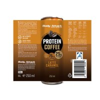 Body Attack Protein Coffee 250ml Latte Caramel Flavour