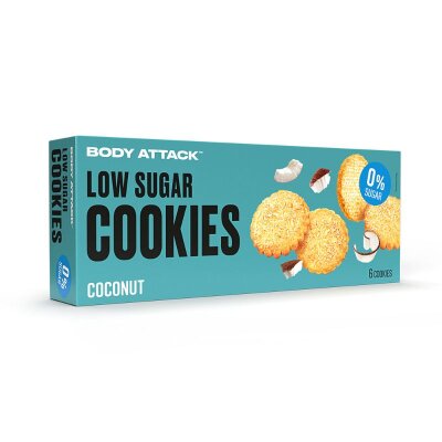 Body Attack Low Sugar Cookies (130g) Coconut