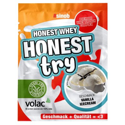 #Sinob Honest Whey Try Proben 30g Vanilla Icecream