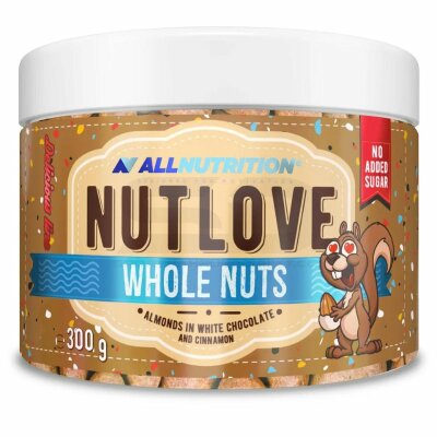 All Nutrition Nutlove Whole Nuts Almonds in White Chocolate with Cinnamon