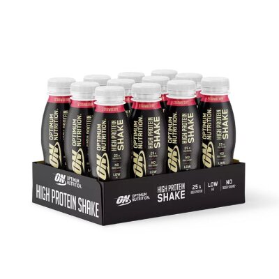 Optimum Nutrition High Protein Shake 330ml 12 Flaschen Strawberry
