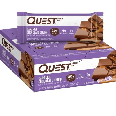 Quest Nutrition Quest Bar Proteinriegel 12x60g BOX Caramel Chocolate Chunk