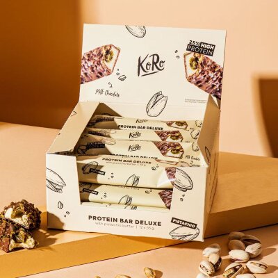 KoRo Protein Bar Deluxe Pistachio Butter-12 x 55 g