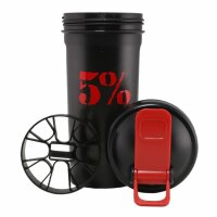 5% Nutrition Logo Shaker, Black