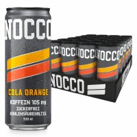 Nocco BCAA Drink 24 x 330ml Dose Cola-Orange