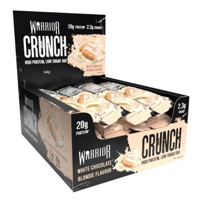 Warrior Protein Crunch Bar (64g) 12 x 64g BOX White Chocolate Blondie