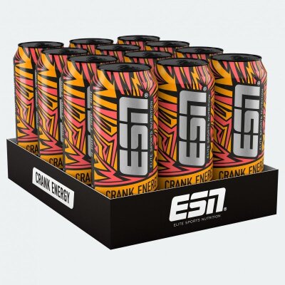 ESN Crank Energy 12 x 500ml Tray Peach Iced Tea (inkl. 3€ Pfand)