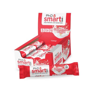PhD Smart Bar Proteinriegel - 64g Strawberry & Cream