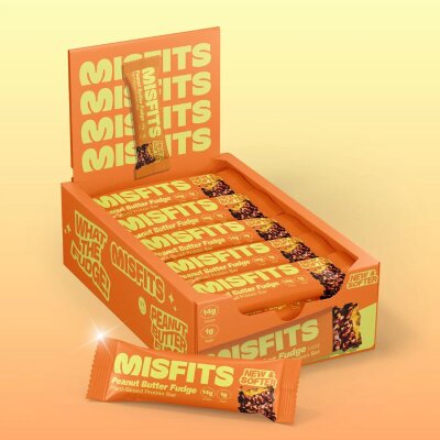 Misfits Vegan Soft Protein Bar 50g Riegel Peanut Butter Fudge