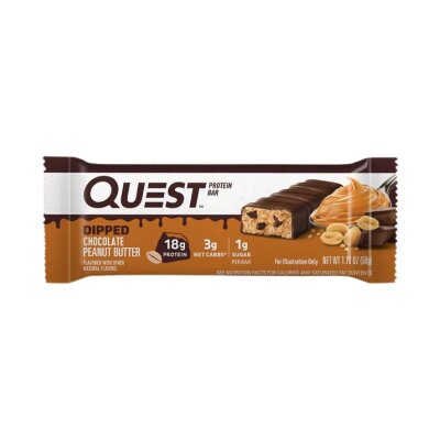 Quest Bar Dipped Proteinriegel 50g Chocolate Peanut Butter