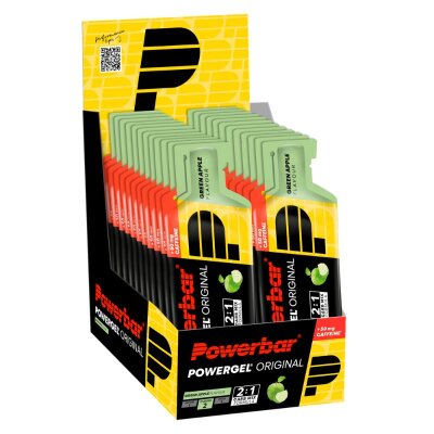 PowerBar Powergel Original 24 x 41g Gel Green Apple (mit Koffein)