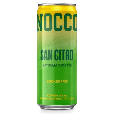 Nocco BCAA Drink 330ml Dose San Citro (Satsuma/Limette)