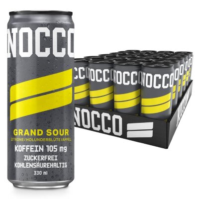Nocco BCAA Drink 24 x 330ml Dose Grand Sour (Zitrone/Holunderblüte/Apfel)