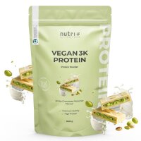 Nutri-Plus Vegan 3K Proteinpulver Weiße Schokolade Pistazie