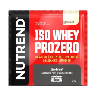 Nutrend Iso Whey Prozero, 100% Whey Isolate - 25g Probe White Chocolate