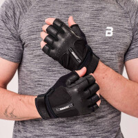BiotechUSA Gewichtheberhandschuh Toronto, Leder, Schwarz