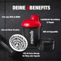 #Sinob Wave Shaker, Schwarz, Rot mit Storage-Kammern