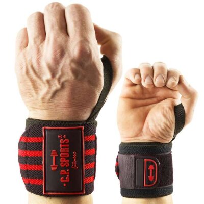 C.P. Sports Strongman-Handgelenkbandagen Red