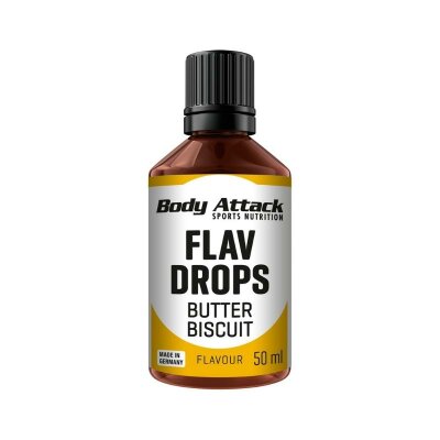 Body Attack Flav Drops 50ml Butter Biscuit