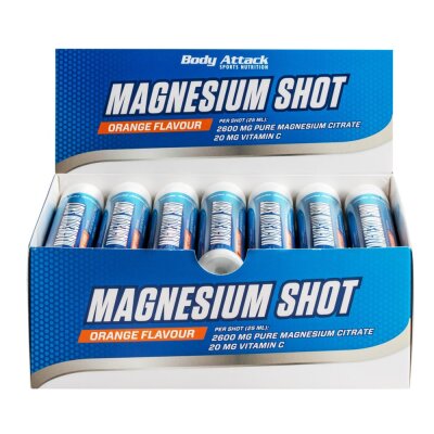 Body Attack Magnesium Shot, Orange 20 x 25ml BOX