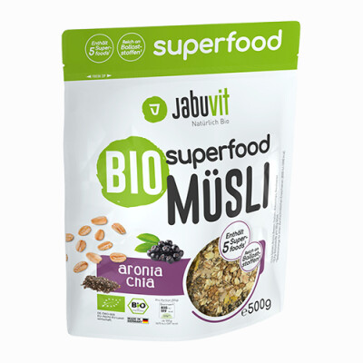 Jabuvit Bio Superfood Müsli Aronia & Chia 500g