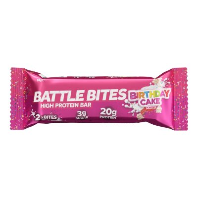 Battle Bites High Protein Bar Birthday Cake