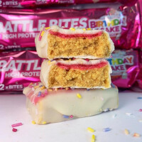 Battle Bites High Protein Bar Birthday Cake